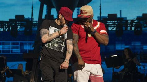 Jul 18, 2023 ... He came out during his friend and collaborator 50 Cent's farewell tour at Pine Knob in Clarkston, Michigan. 50 Cent started to perform his song ...